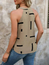 Fashion Print Women’s Sleeveless V-Neck Top for Summer - Himpall